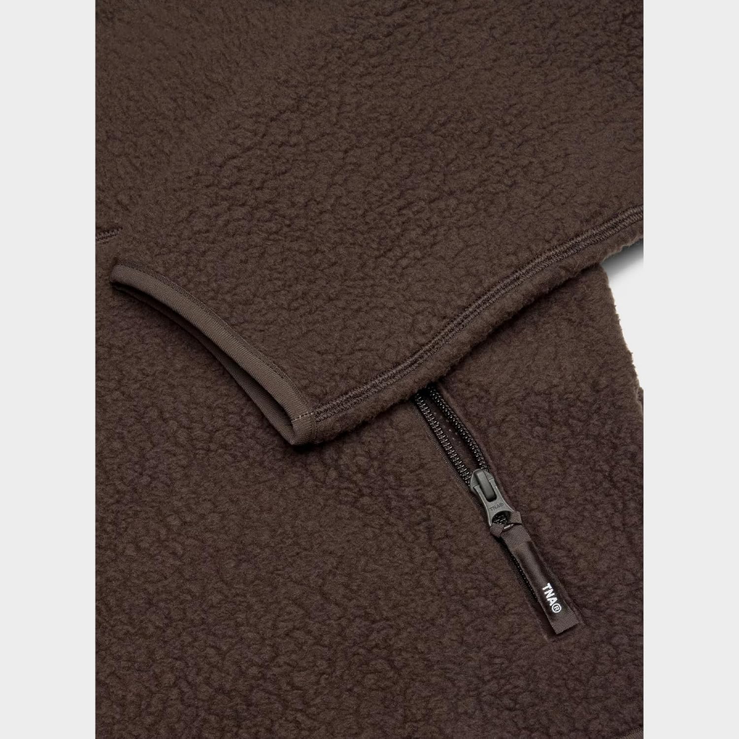 Dam fleece sweatshirt cropped halv dragkedja Fuzzy Warm - Image 5