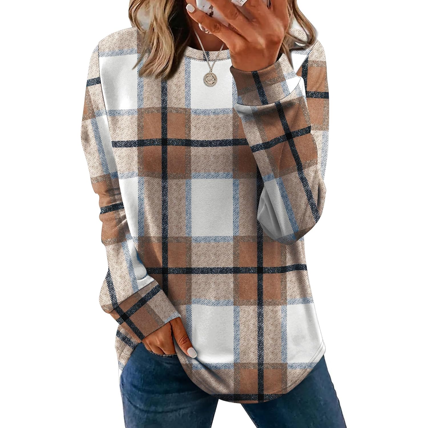 WIHOLL sweatshirt for Dam Crewneck Long Sleeve Shirts