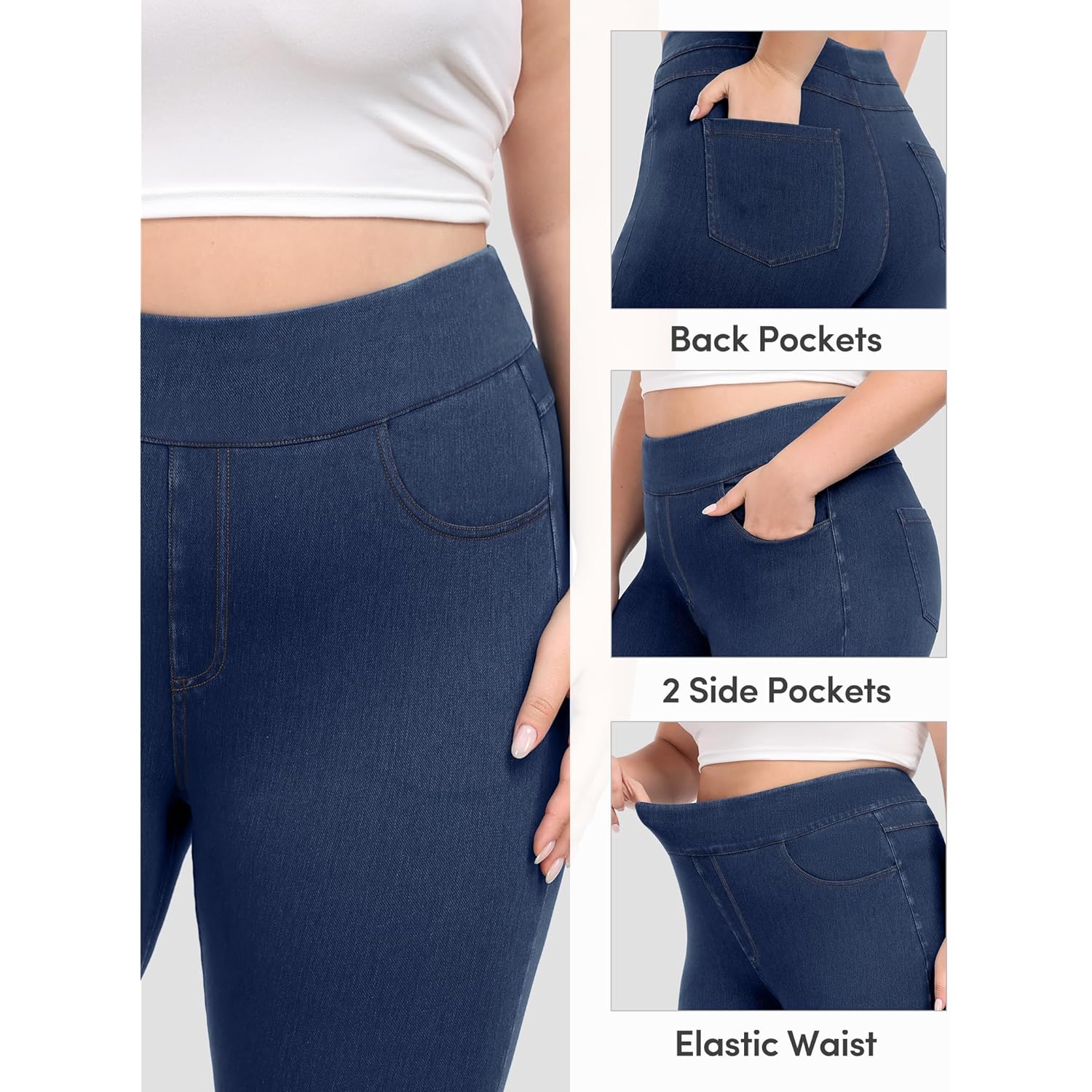 IUGA Plus Size jeans Stretchy jeans High Waisted - Image 3