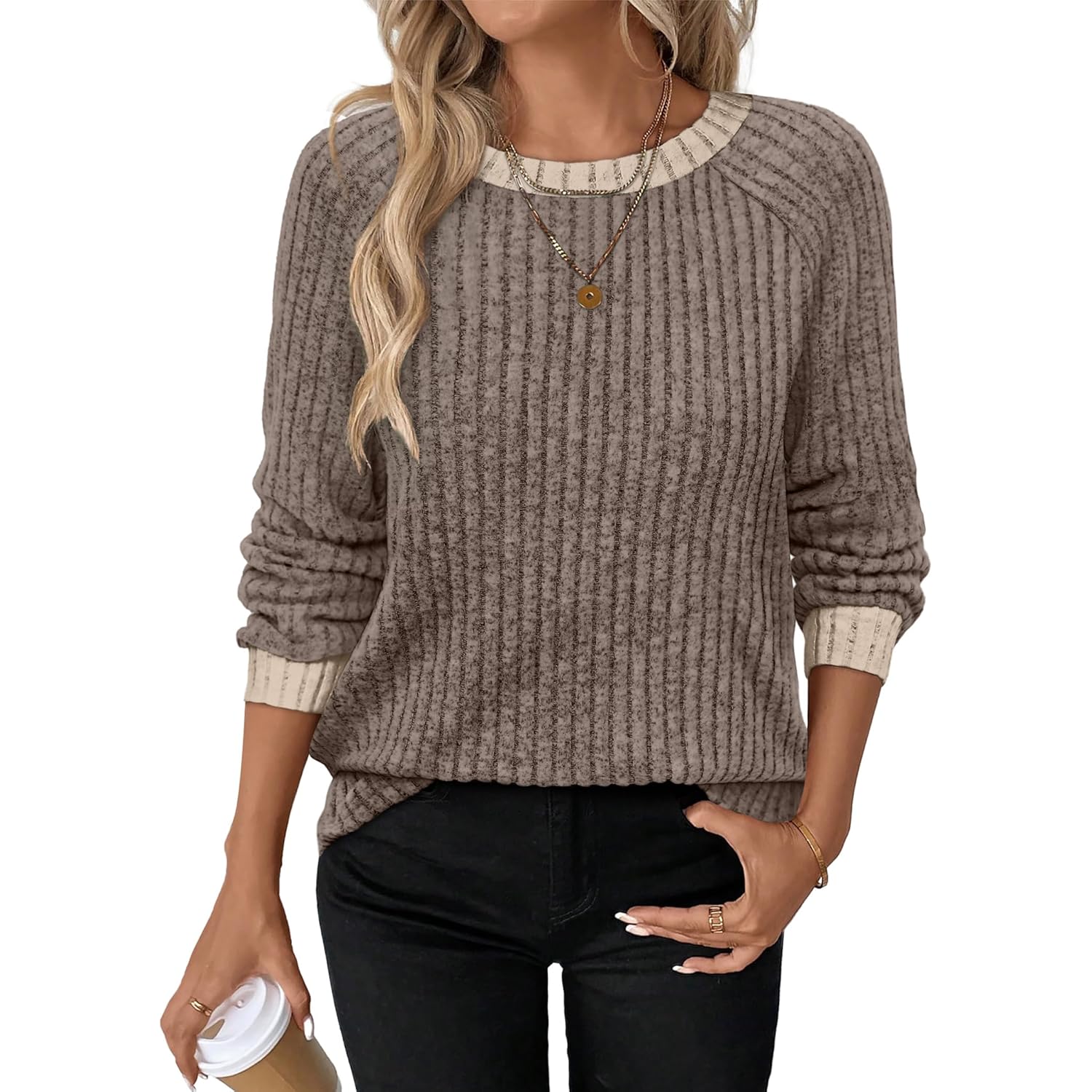 WIHOLL långärmad skjorta for Dam Lightweight Sweaters Fall - Image 2