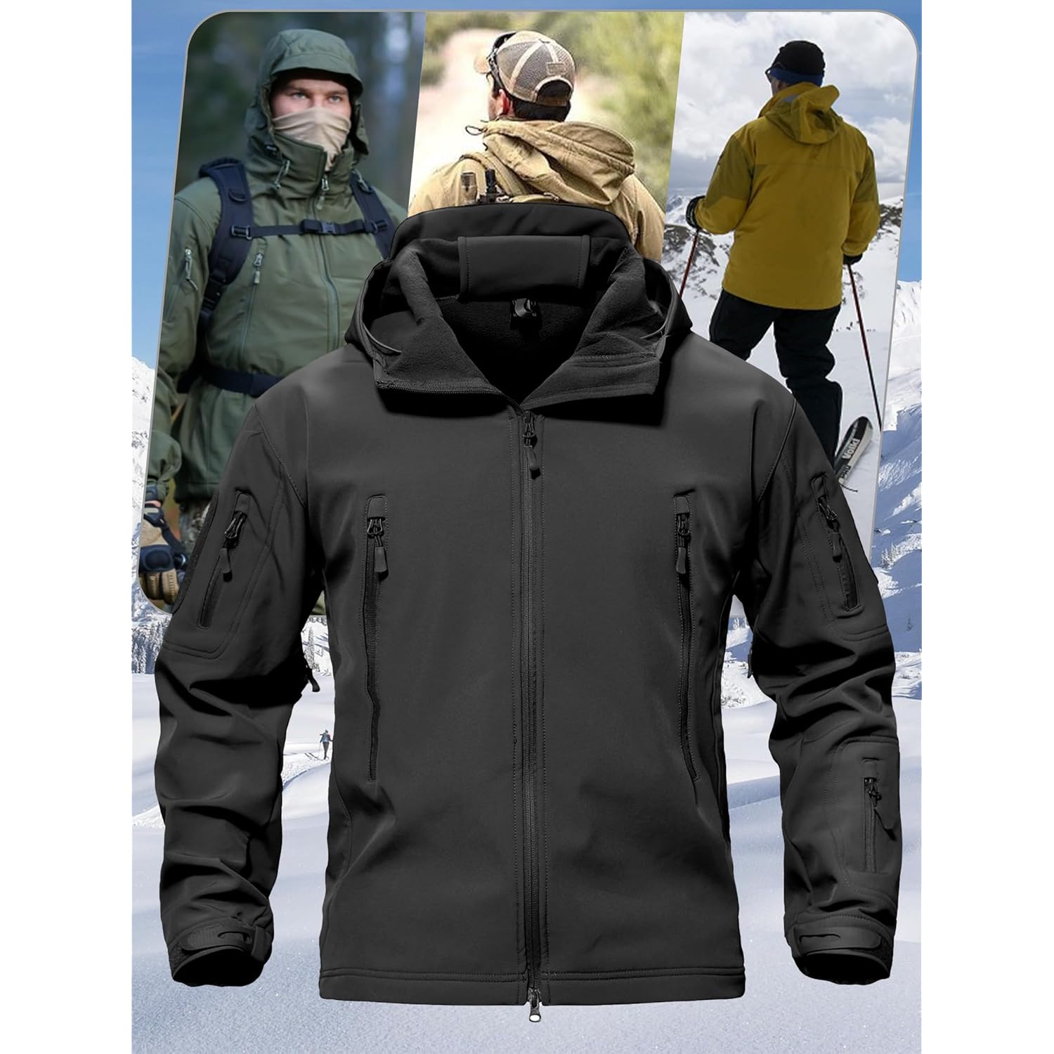 TACVASEN Herr Special Ops Military Tactical Soft Shell - Image 6