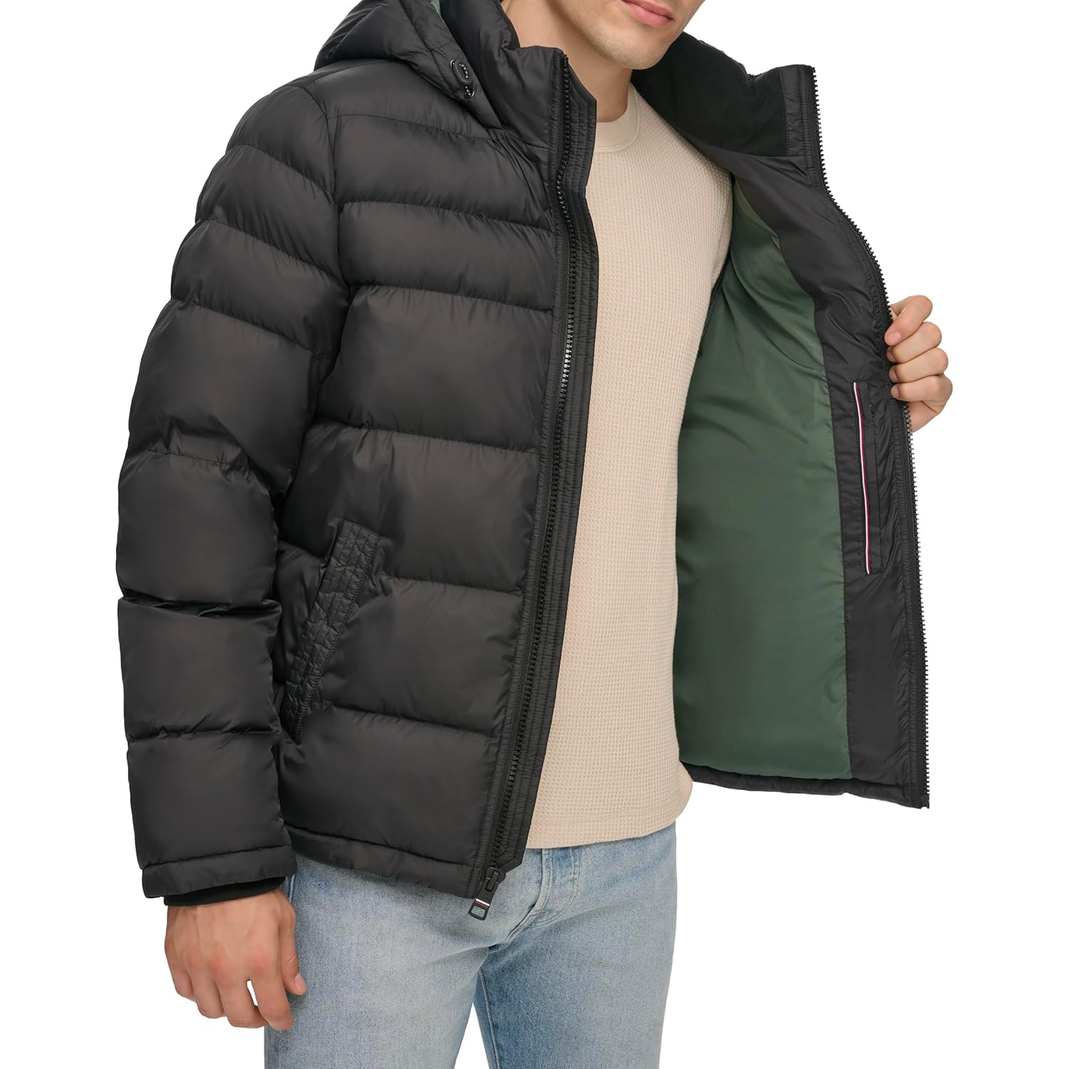 Tommy Hilfiger Herr Down Alternative Hooded puffer jacka - Image 5