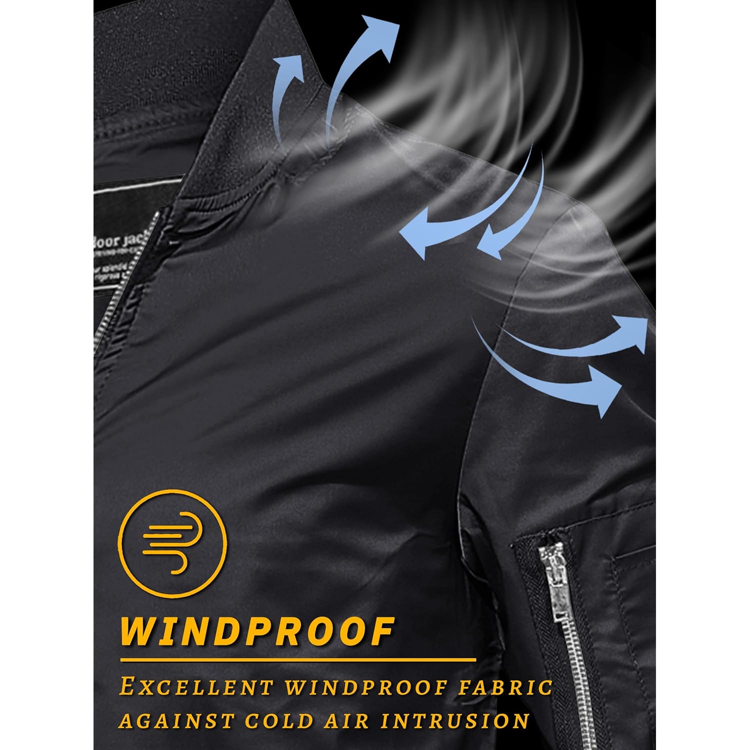 TACVASEN Herr bomber jacka lättvikts Casual Spring Fall - Image 3