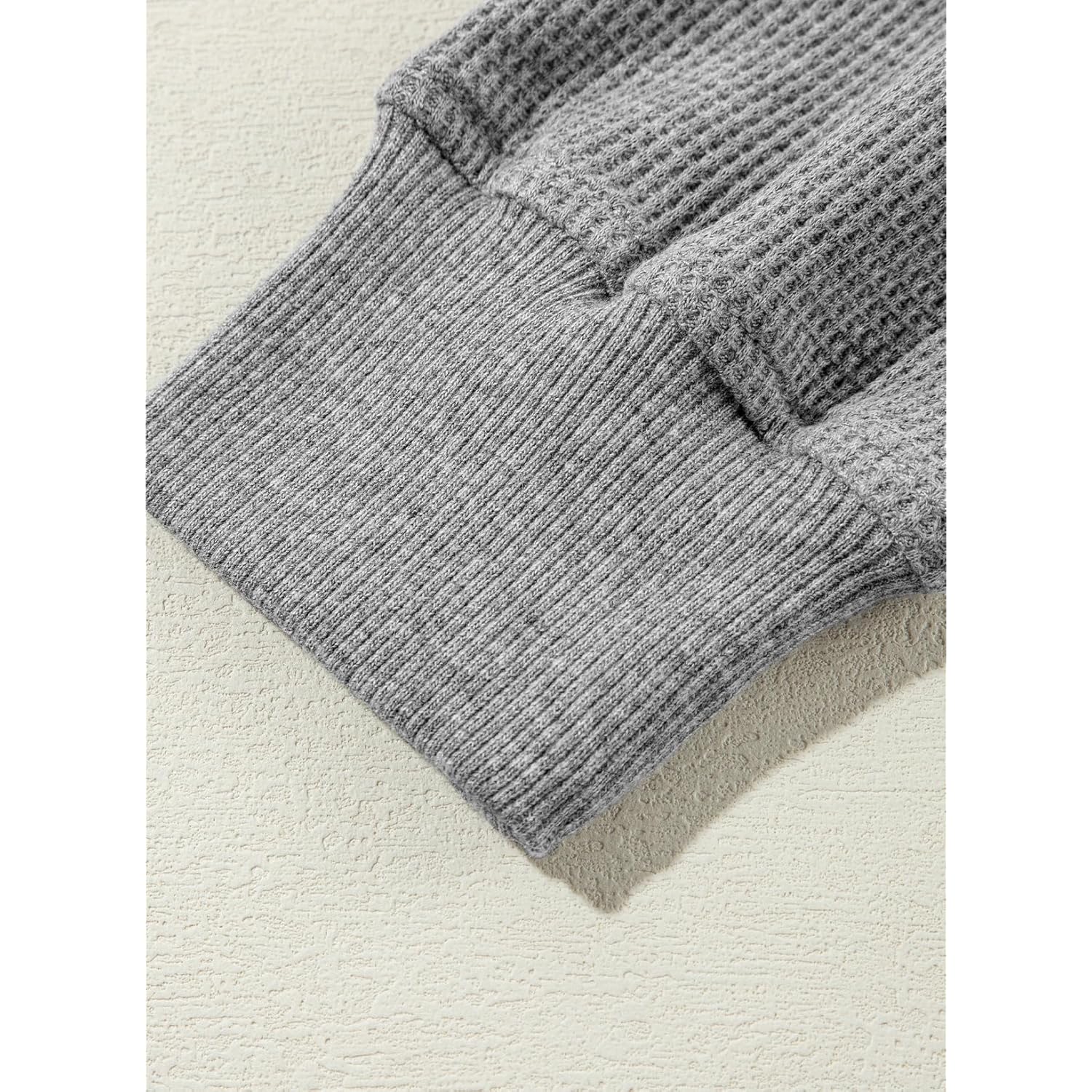 SHEWIN Dam Fall sweatshirt Casual Waffle Knit halv - Image 8