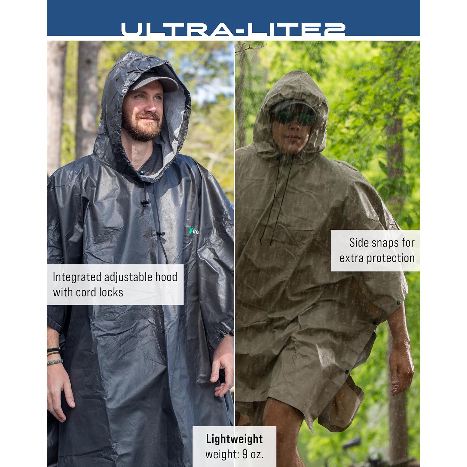 FROGG TOGGS Ultra-lite2 Waterproof, Breathable Rain Poncho, Adult - Image 5