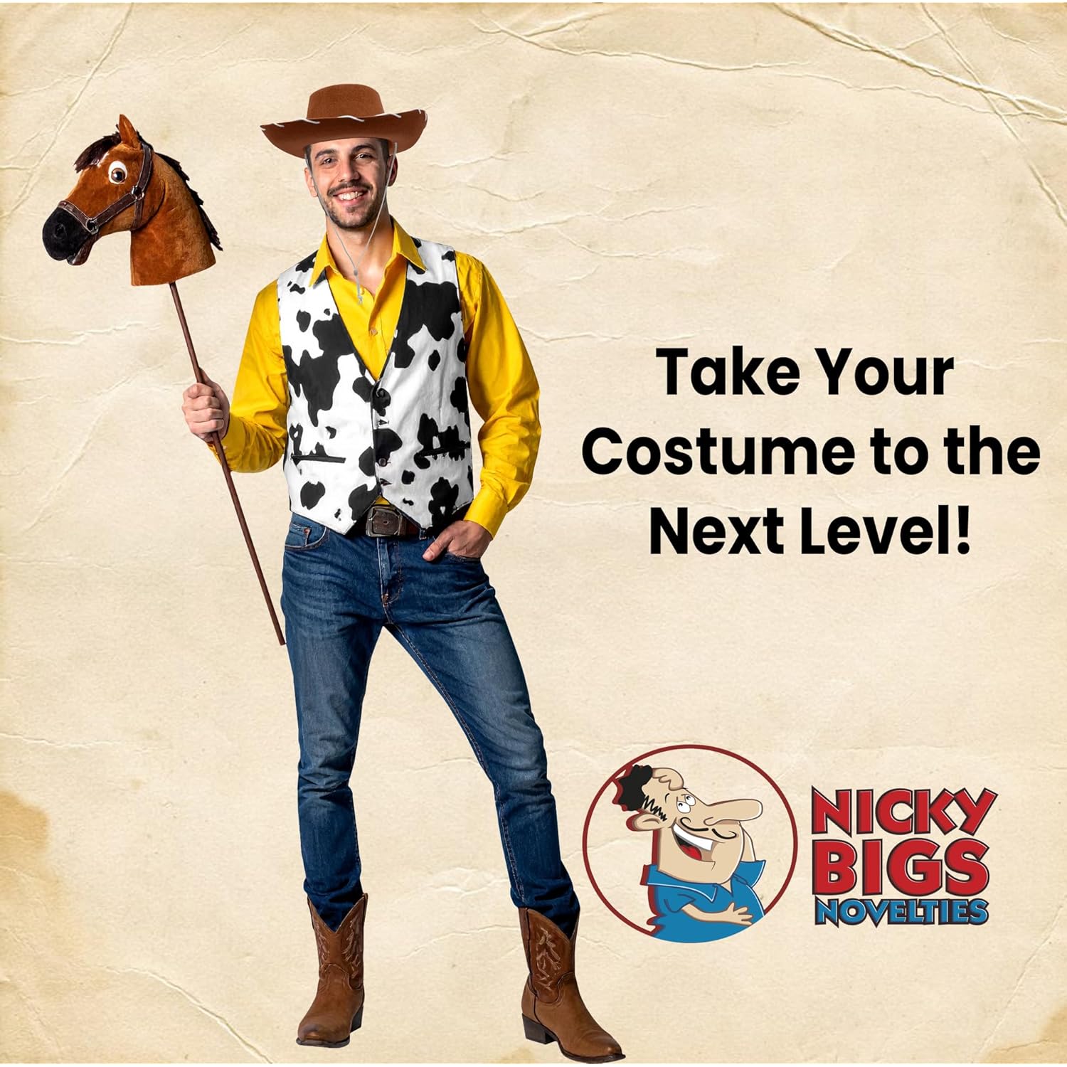 Nicky Bigs Novelties Adult Western Sheriff Costume hatt - Image 7