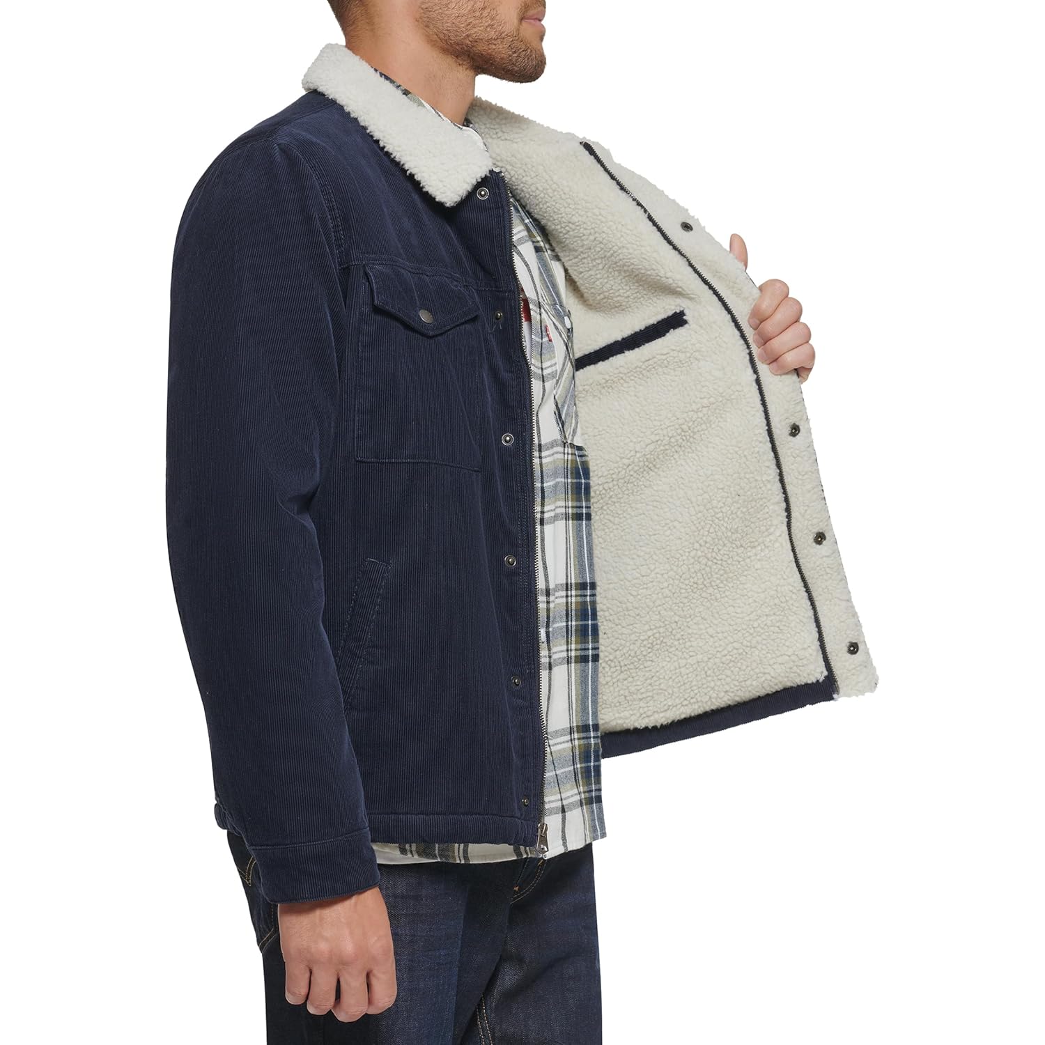 Levi's Herr Corduroy Sherpa Lined Trucker jacka (regular - Image 3