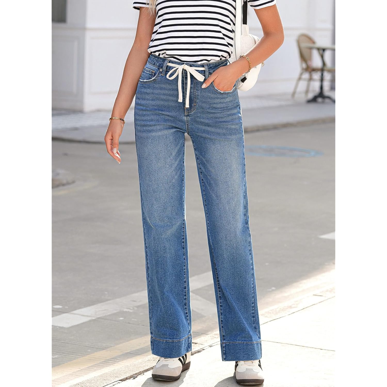 Sidefeel Dam wide leg jeans High Waisted Stretchy - Image 5