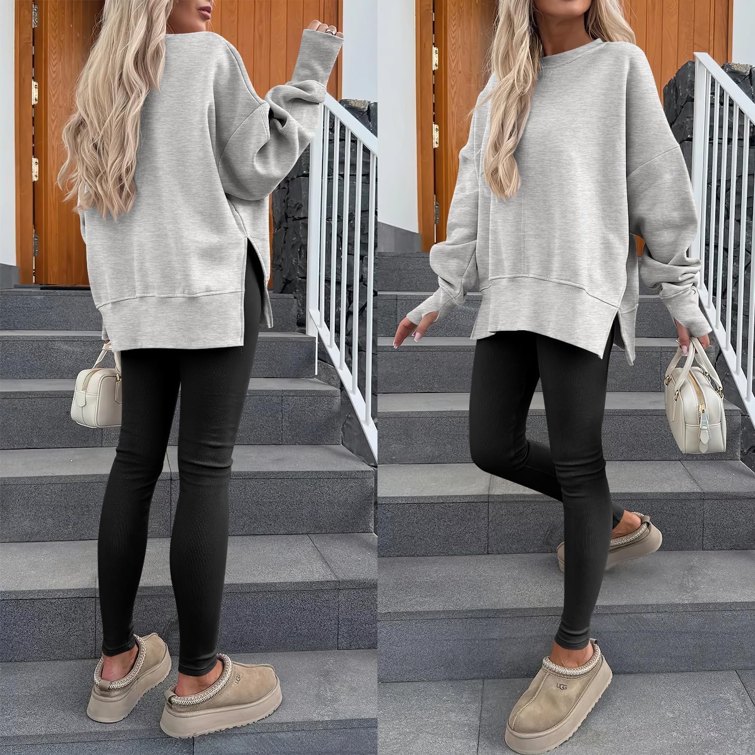 ANRABESS Dam oversized sweatshirt Thumbhole Long Sleeve hoodie - Image 6