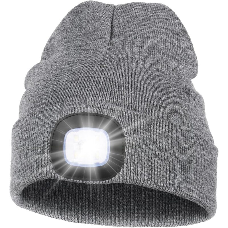 MELASA Unisex hatt with Light, USB Rechargeable Hands