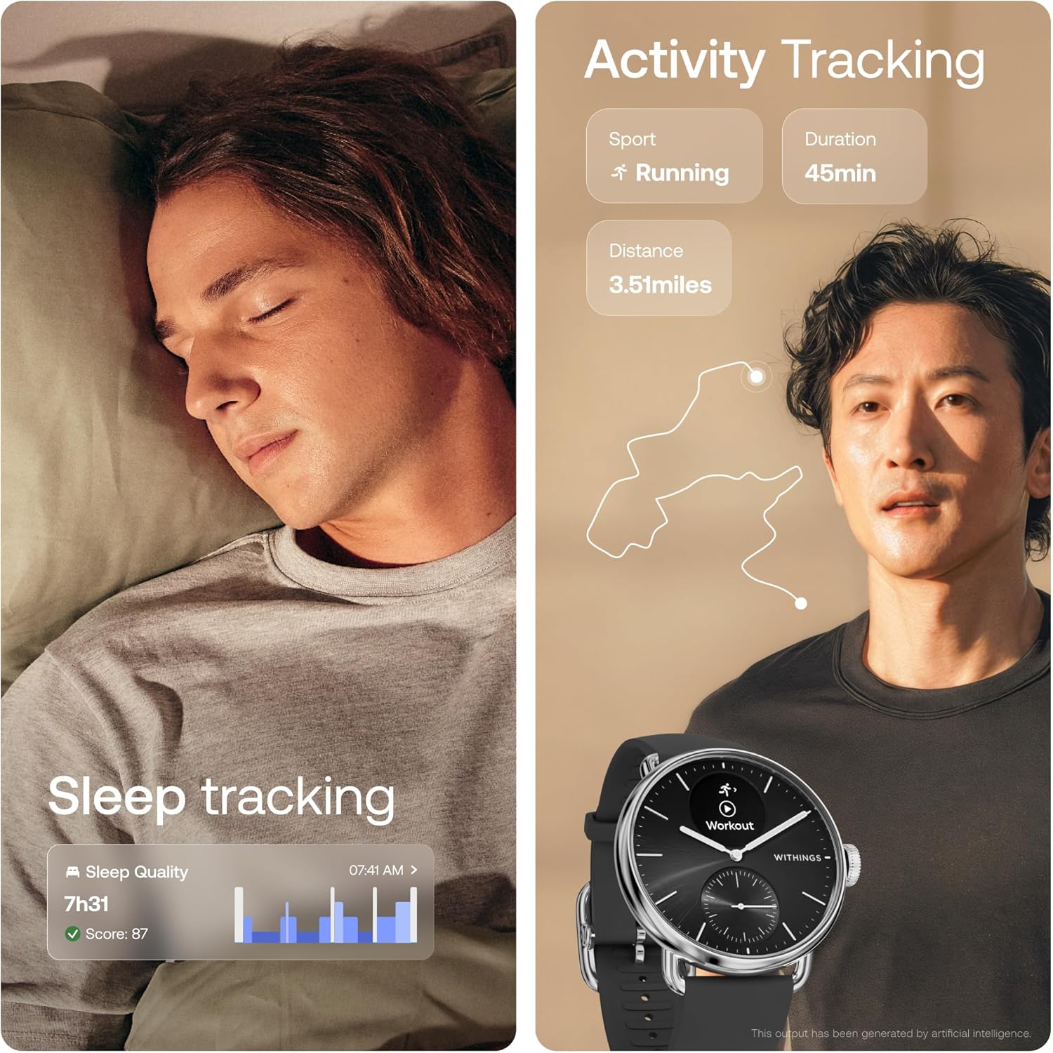 Withings ScanWatch 2 - Hybrid Smart klocka, Heart - Image 5