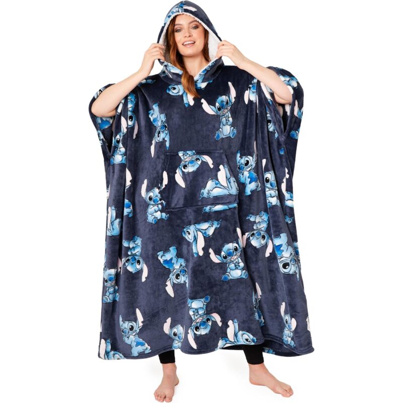 Disney Stitch Blanket hoodie for Dam and Teenagers