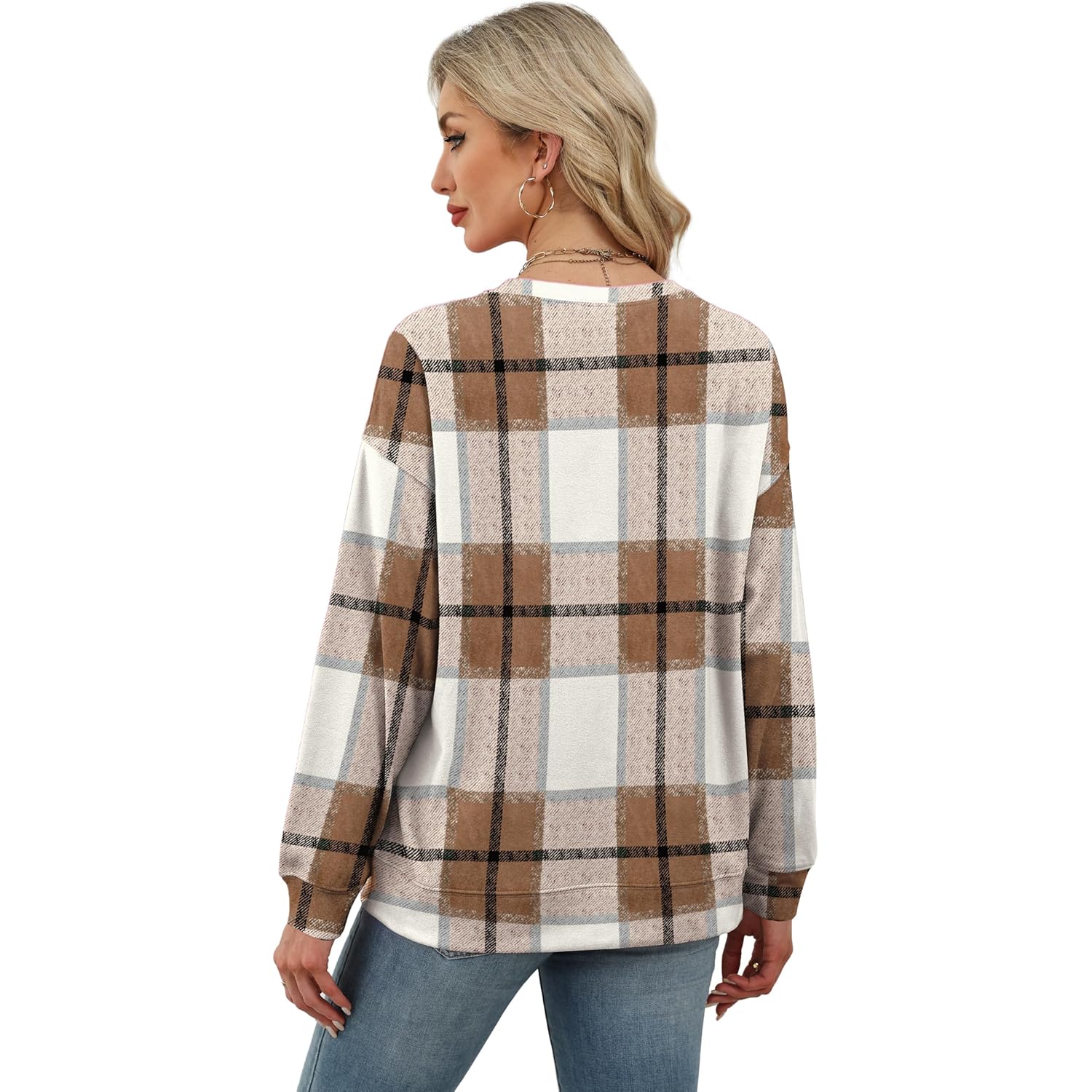 RUMIA Dam Crew Neck sweatshirt Loose pullover Long - Image 5