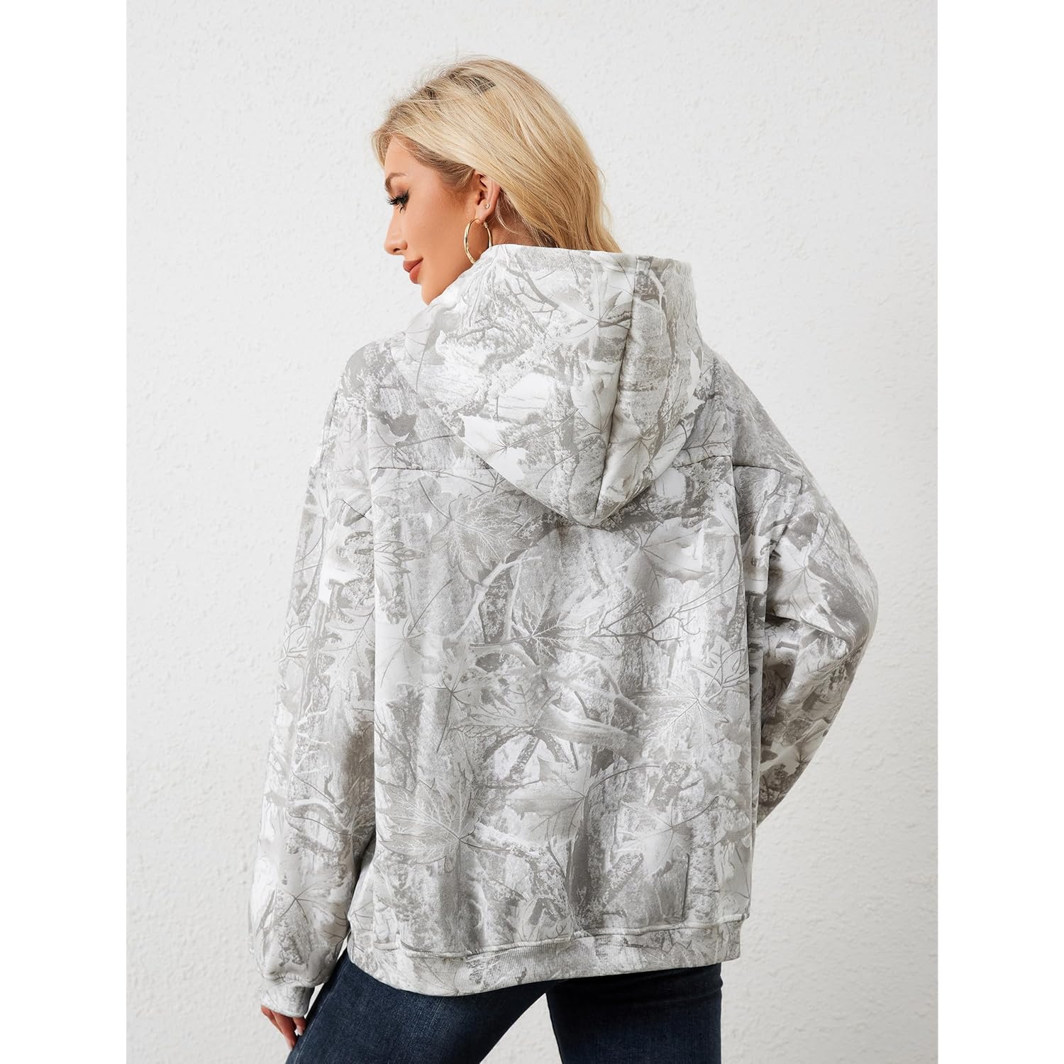 Camo hoodie For Dam oversized Long Sleeve Drop - Image 7