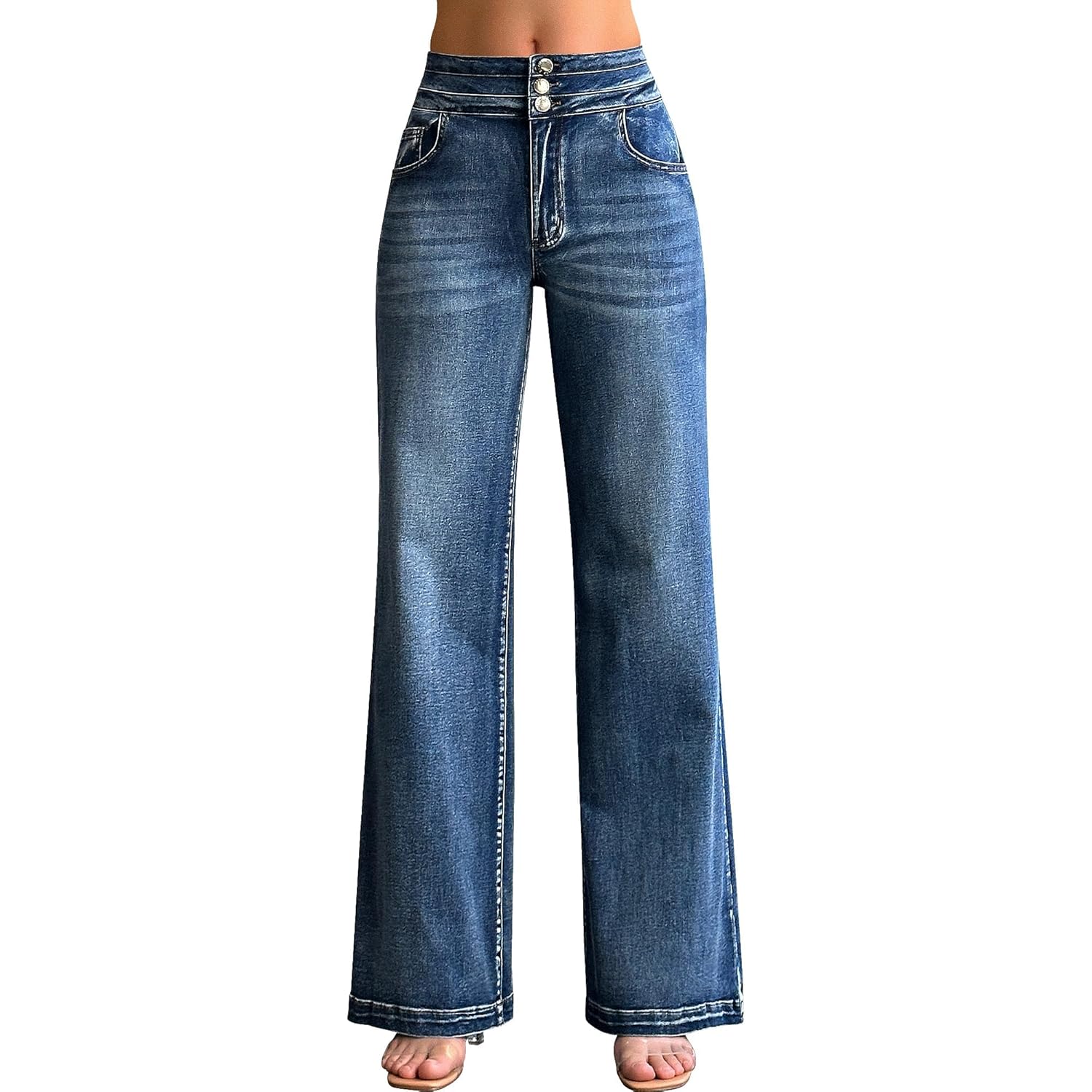 Roswear Dam wide leg jeans Casual High Waisted - Image 2