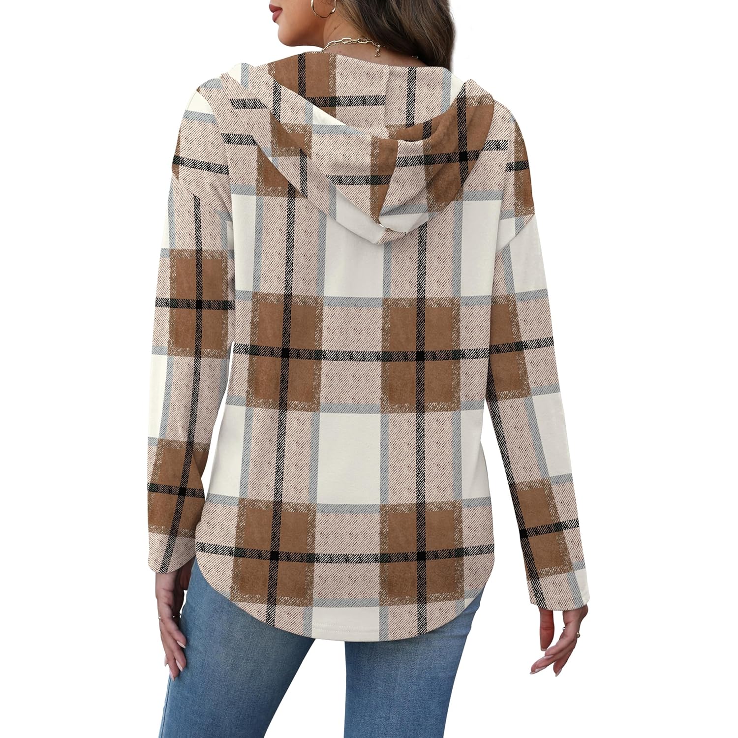 RUMIA Dam Tops V Neck Button sweatshirt for - Image 4