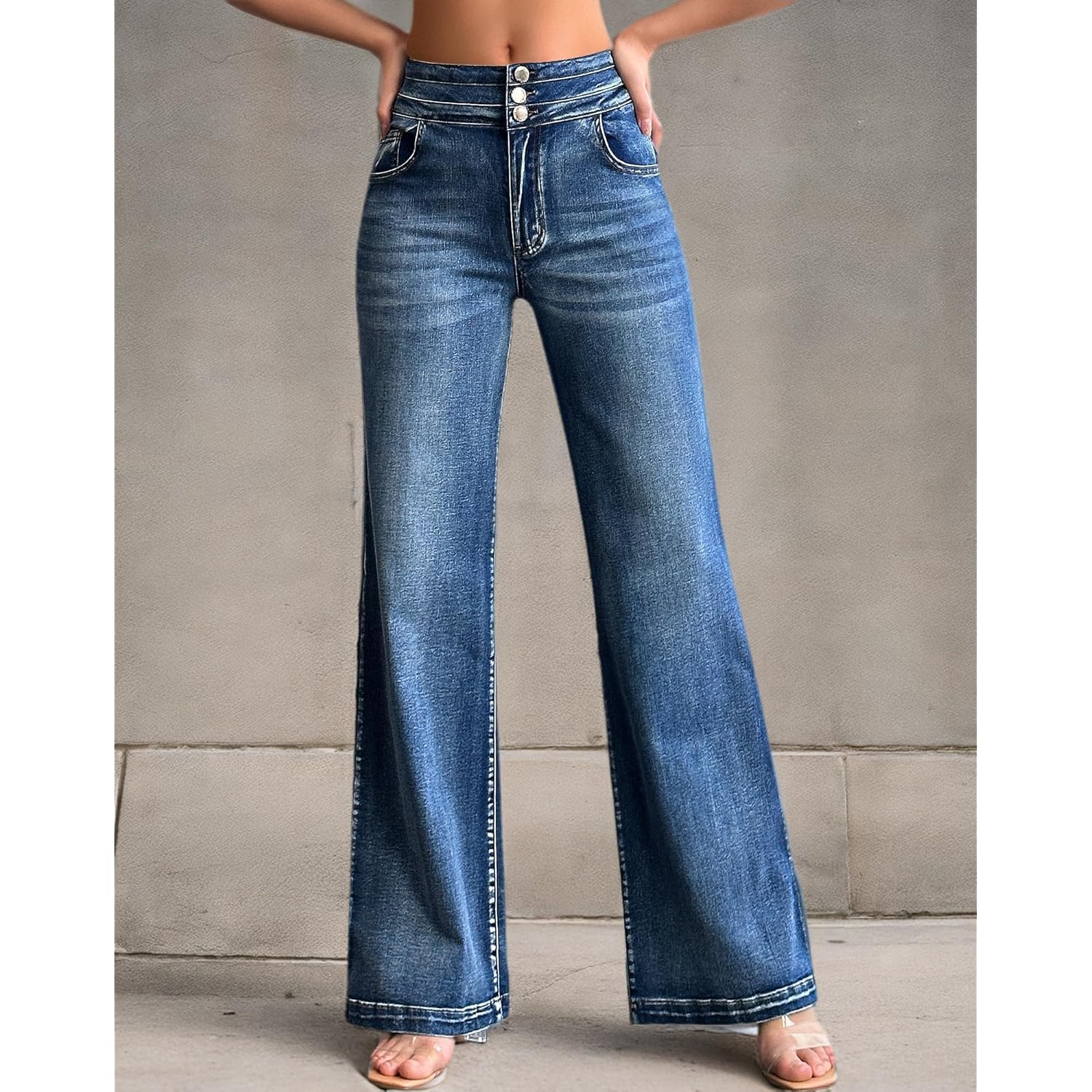 Roswear Dam wide leg jeans Casual High Waisted - Image 9