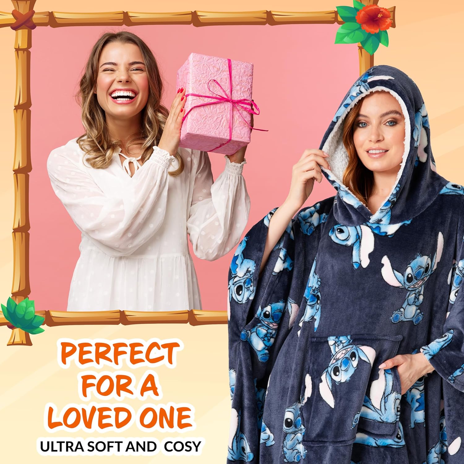 Disney Stitch Blanket hoodie for Dam and Teenagers - Image 2