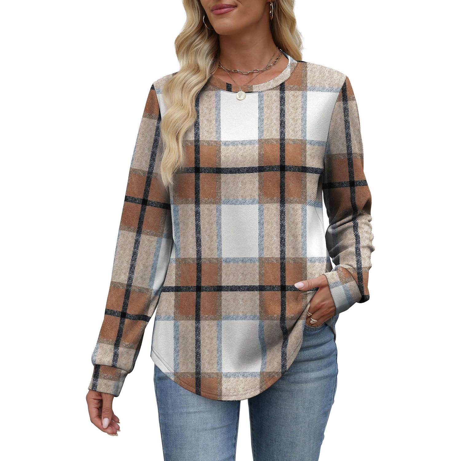 WIHOLL sweatshirt for Dam Crewneck Long Sleeve Shirts - Image 2