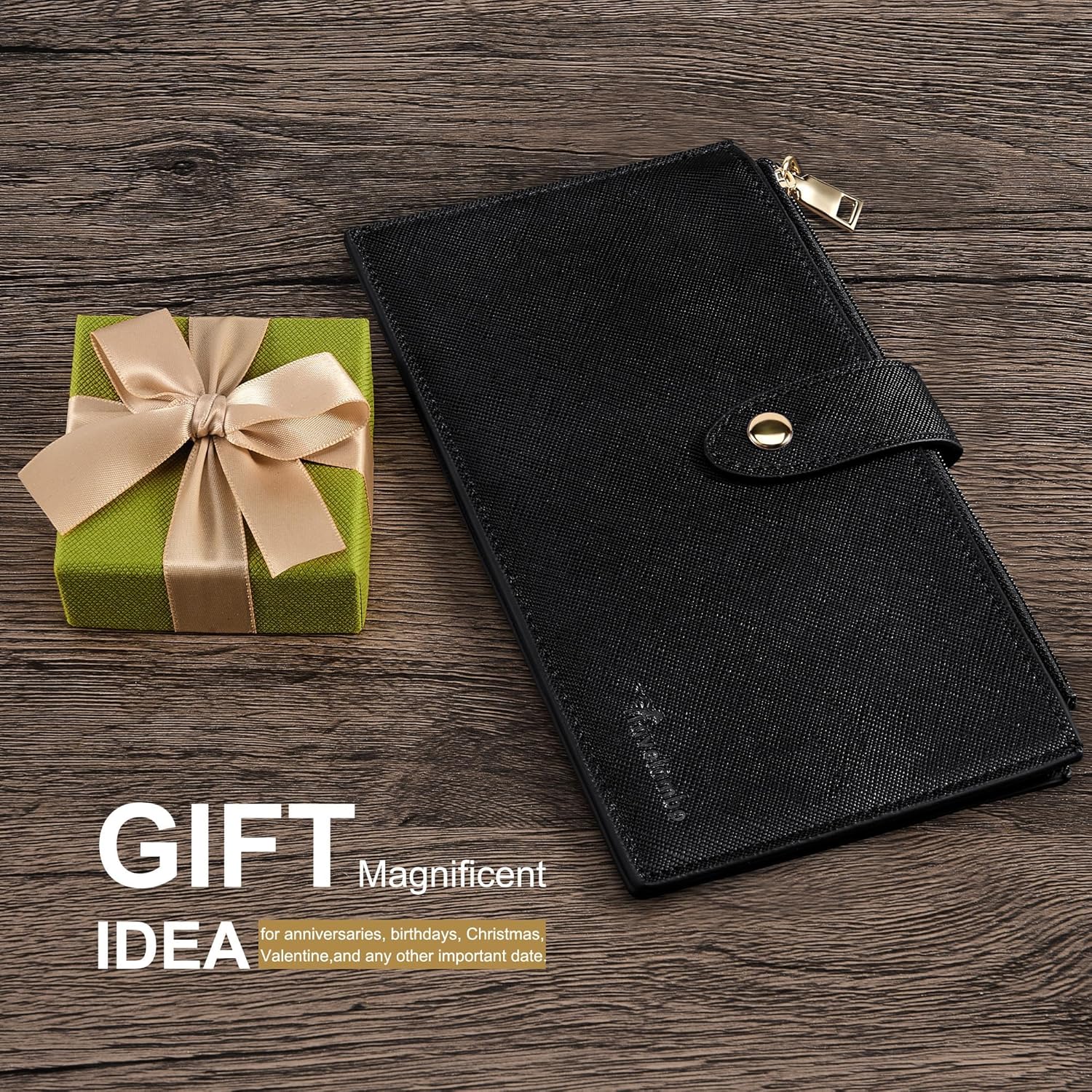 Travelambo RFID plånbok Women Large Size Bifold Multi - Image 7