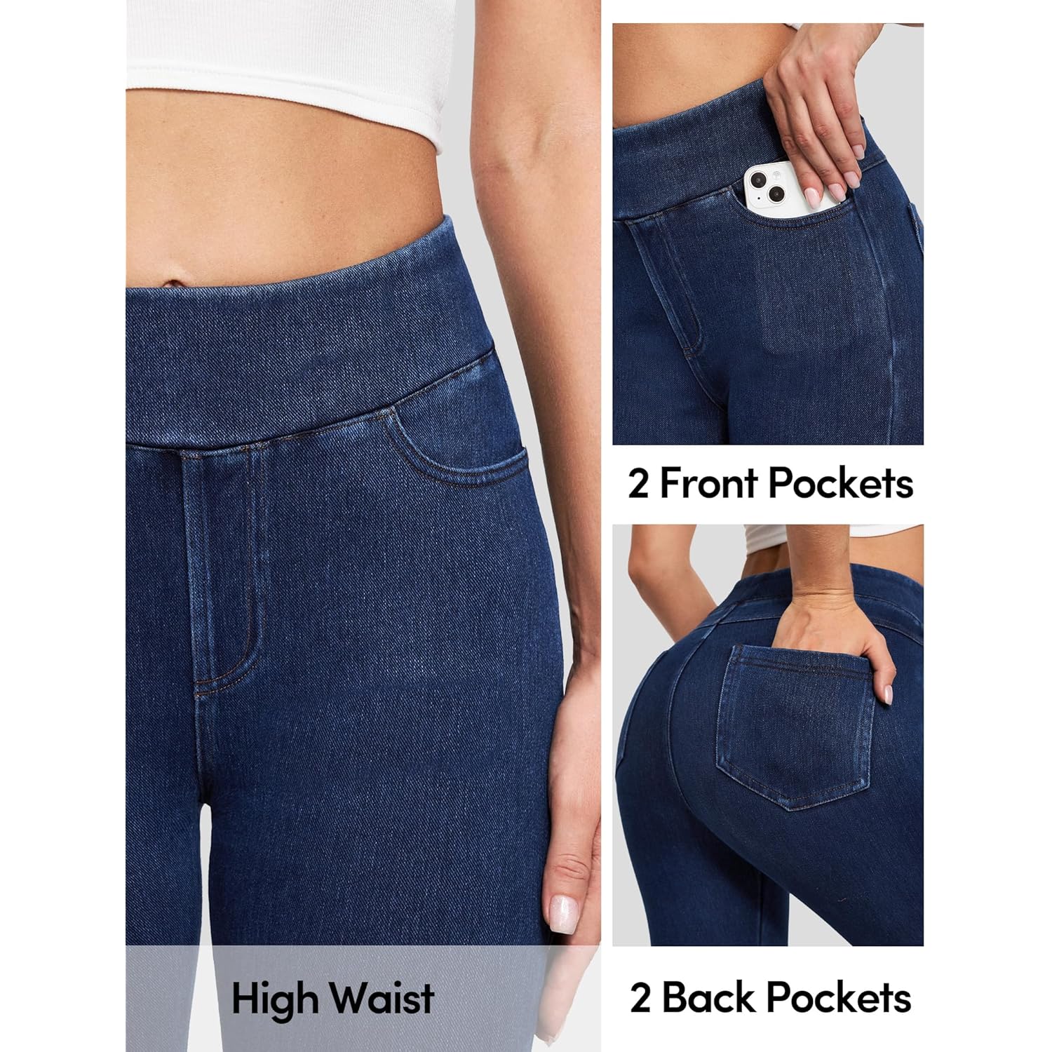 IUGA Stretchy jeans for Women hög midja Jeggings - Image 4