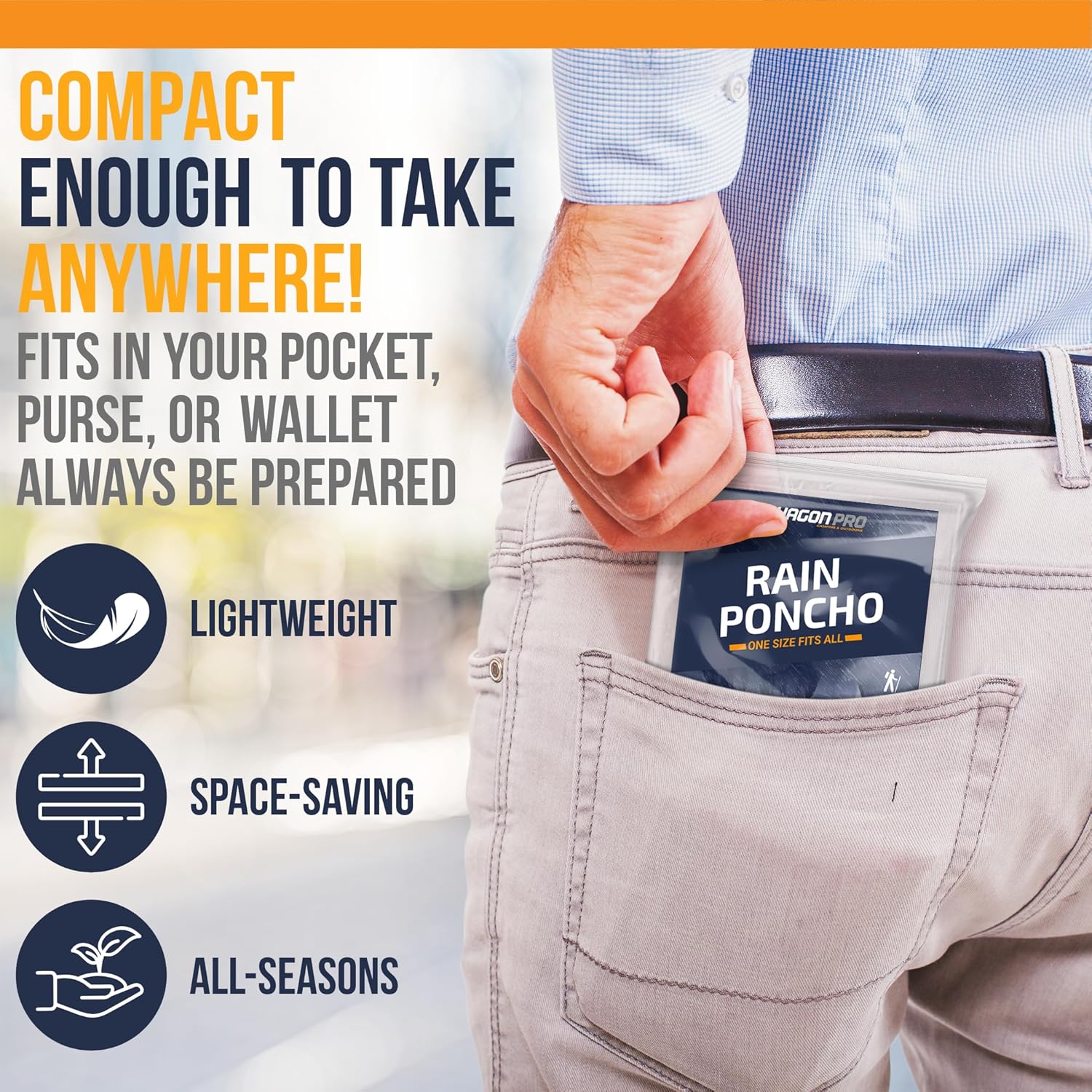 Hagon PRO Disposable Rain Ponchos for Adults (5 - Image 3