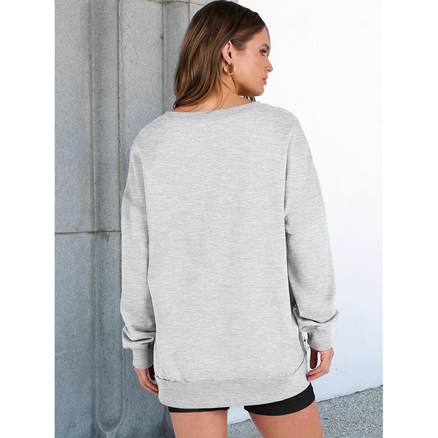 ANRABESS Dam oversized sweatshirt Long Sleeve Tunic Shirts - Image 4