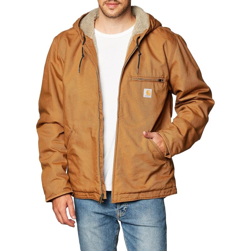 Carhartt Herr 104392 Washed Duck jacka - Sherpa